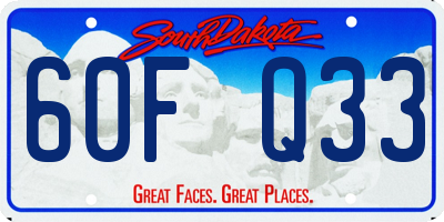 SD license plate 60FQ33