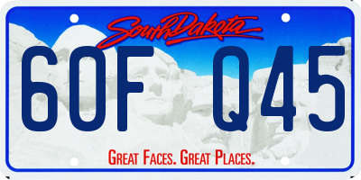 SD license plate 60FQ45