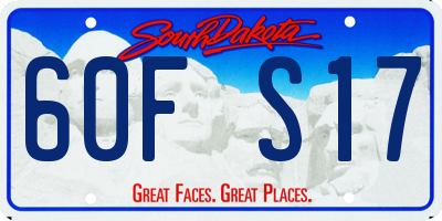 SD license plate 60FS17