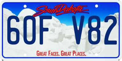 SD license plate 60FV82