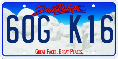 SD license plate 60GK16
