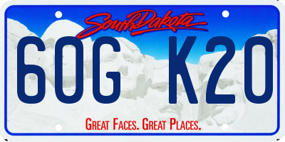 SD license plate 60GK20