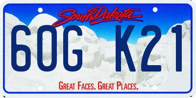 SD license plate 60GK21