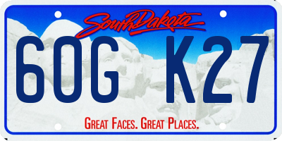 SD license plate 60GK27