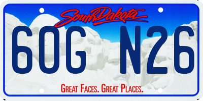 SD license plate 60GN26