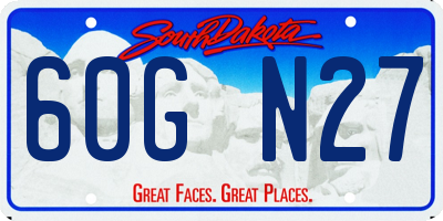 SD license plate 60GN27