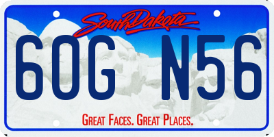 SD license plate 60GN56