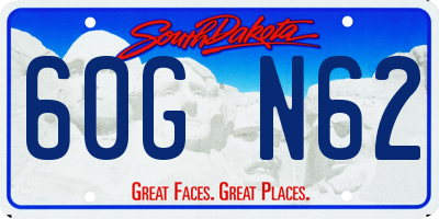 SD license plate 60GN62