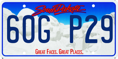 SD license plate 60GP29