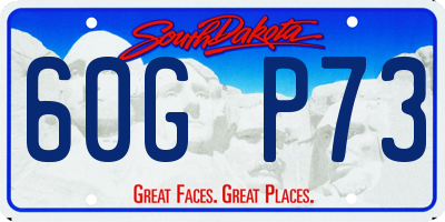 SD license plate 60GP73