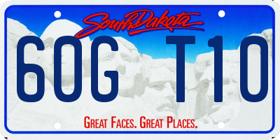 SD license plate 60GT10