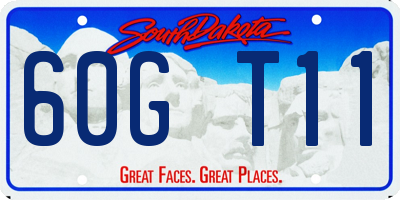 SD license plate 60GT11