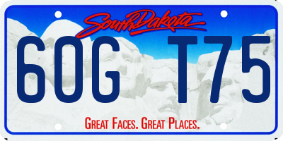 SD license plate 60GT75
