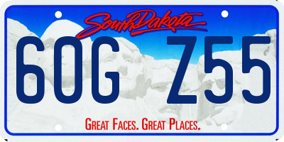SD license plate 60GZ55