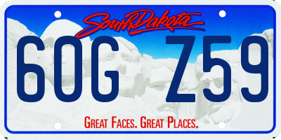 SD license plate 60GZ59