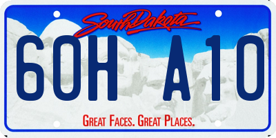 SD license plate 60HA10