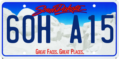 SD license plate 60HA15