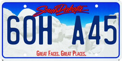 SD license plate 60HA45