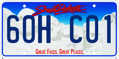 SD license plate 60HC01