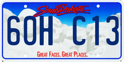 SD license plate 60HC13