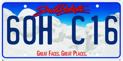 SD license plate 60HC16