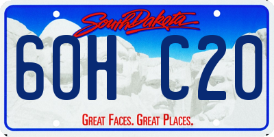 SD license plate 60HC20
