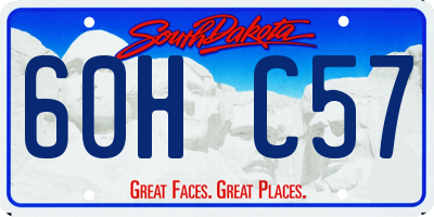 SD license plate 60HC57