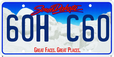SD license plate 60HC60
