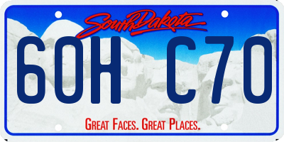 SD license plate 60HC70