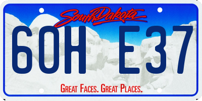 SD license plate 60HE37
