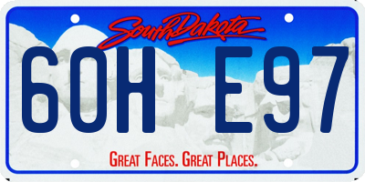 SD license plate 60HE97
