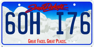 SD license plate 60HI76