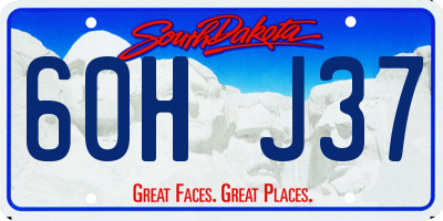 SD license plate 60HJ37