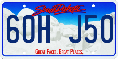 SD license plate 60HJ50