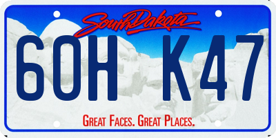 SD license plate 60HK47