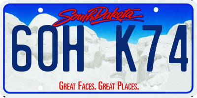 SD license plate 60HK74