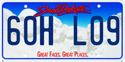 SD license plate 60HL09