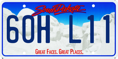 SD license plate 60HL11