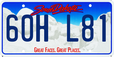 SD license plate 60HL81
