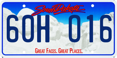 SD license plate 60HO16