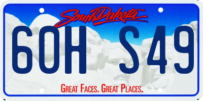 SD license plate 60HS49