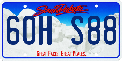 SD license plate 60HS88
