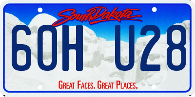 SD license plate 60HU28