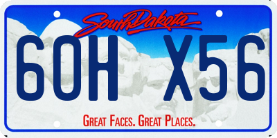 SD license plate 60HX56