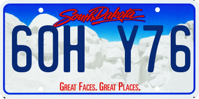 SD license plate 60HY76