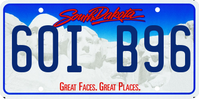 SD license plate 60IB96