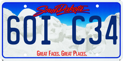SD license plate 60IC34