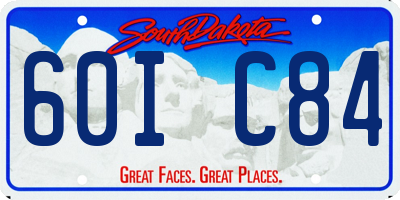 SD license plate 60IC84