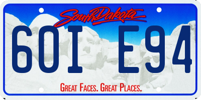SD license plate 60IE94