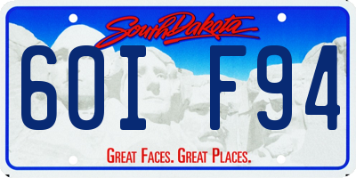 SD license plate 60IF94